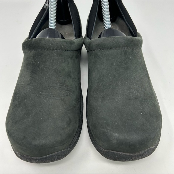 Dansko Kelsey Black Dark Green Suede Professional Clogs Size 39 - Picture 6 of 15